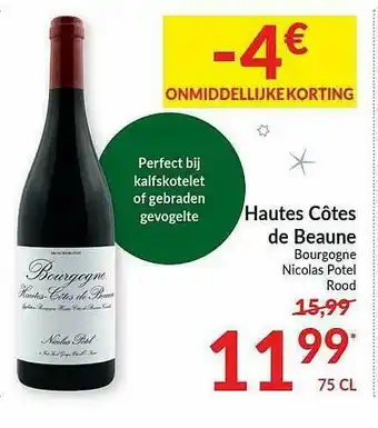 Intermarché Hautes Côtes De Beaune Voegproduct Nicolas Potel Rood aanbieding