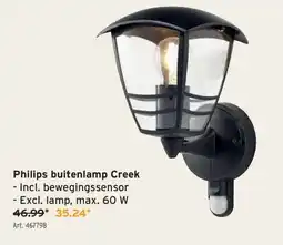 GAMMA Philips buitenlamp Creek Incl. bewegingssensor aanbieding