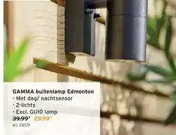 GAMMA GAMMA buitenlamp Edmonton -Met dag/nachtsensor -2-lichts aanbieding