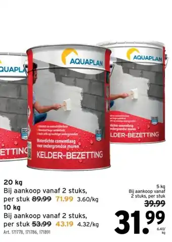 GAMMA Aquaplan kelder-bezetting cementcoating aanbieding