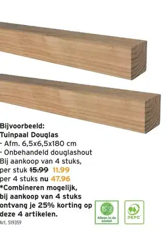 GAMMA Tuinpaal Douglasper stuk aanbieding