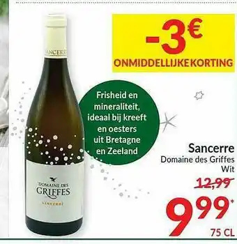 Intermarché Sancerre Domaine Des Grudges Wit aanbieding