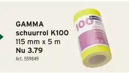 GAMMA GAMMA schuurrol K100 115 mm x 5 m aanbieding