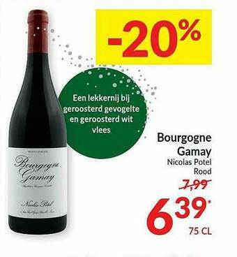 Intermarché Bourgogne Gamay Nicolas Potel Rood aanbieding