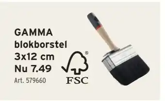 GAMMA GAMMA blokborstel 3x12 cm aanbieding