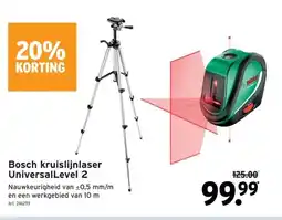 GAMMA Bosch kruislijnlaser UniversalLevel 2 aanbieding