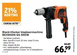 GAMMA Black+Decker klopboormachine BEH850K-QS 850W aanbieding