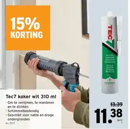 GAMMA Tec7 koker wit 310 ml aanbieding