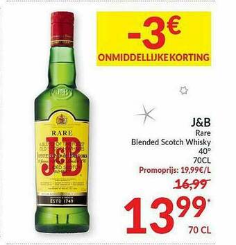 Intermarché J&b Blended Scotch Whisky aanbieding