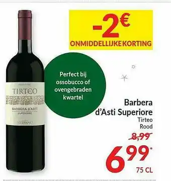 Barbera D'asti Superiors Tirteo Rood