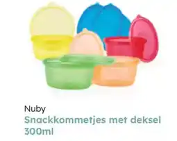 Multi bazar Nuby snackkommetjes met deksel aanbieding