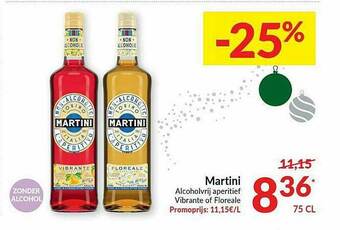 Intermarché Martini Alcoholvrij Aperitief Vibrante Of Floreale aanbieding