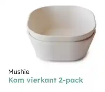 Multi bazar Mushie kom vierkant 2  pack aanbieding