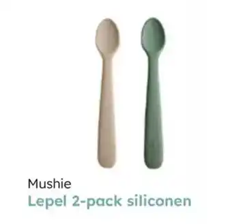 Multi bazar Mushie lepel 2 pack siliconen aanbieding