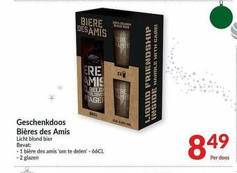 Intermarché Geschenkdoos Bières Des Amis Licht Blond Bier aanbieding