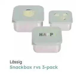 Multi bazar Lässig snackbox RVS 3 pack aanbieding