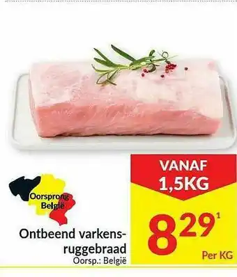 Intermarché Onthbeend Varkens Ruggebraad aanbieding