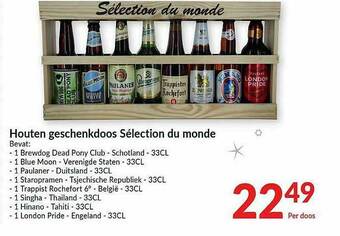 Intermarché Houten Geschenkdoos Sélection Du Monde aanbieding