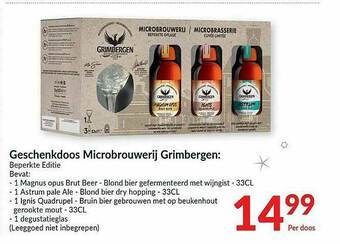 Intermarché Geschenkdoos Microbrouwerij Grimbergen aanbieding