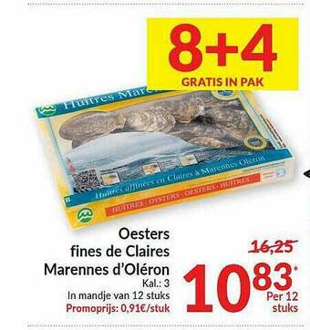 Intermarché Oesters Fines De Claires Marennes D'oléron aanbieding