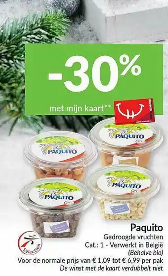 Intermarché Paquito Gedroogde Vruchten aanbieding