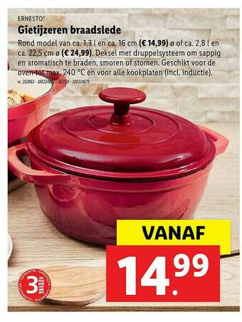 Lidl Gietijzeren Braadslede aanbieding