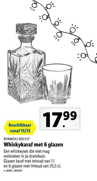 Lidl Whiskykaraf Met 6 Glazen aanbieding