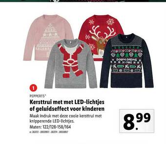 Lidl Kersttrui Met Met Led-lichtjes Of Geluidseffect Voor Kinderen aanbieding