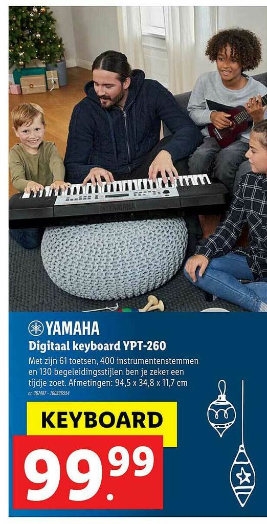Yamaha Digitaal Keyboard promotie bij Lidl