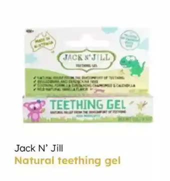 Multi bazar Jack N' jill natural teething gel aanbieding