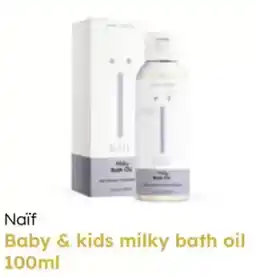 Multi bazar Naïf baby & kids milky bath oil aanbieding