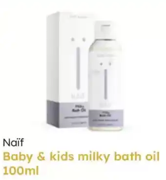 Multi bazar Naïf baby & kids milky bath oil aanbieding