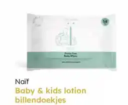 Multi bazar Naïf baby & kids lotion billendoekjes aanbieding