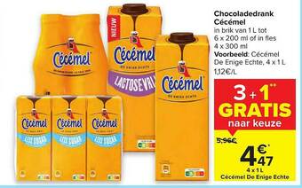 Carrefour Chocoladedrank Cécémel aanbieding