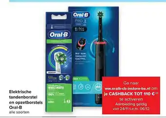 Carrefour Elektrische Tanderborstel En Opzetborstels Oral-b aanbieding