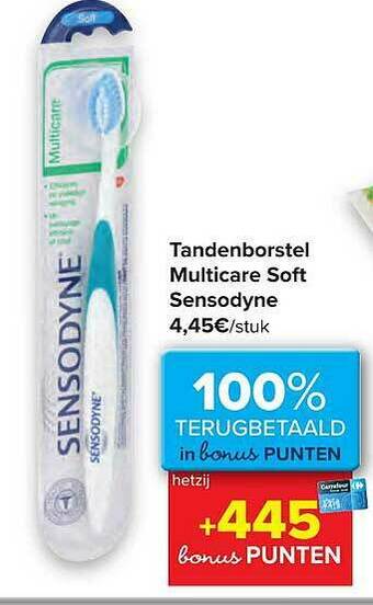 Carrefour Tandenborstel Multicare Soft Sensodyne aanbieding