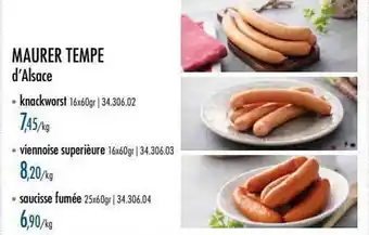 Maurer Tempe D'alsace
