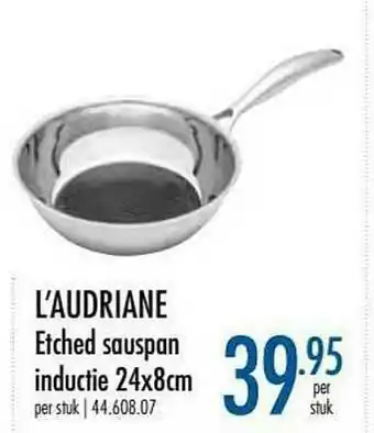 L'audriane Etched Sauspan Inductie