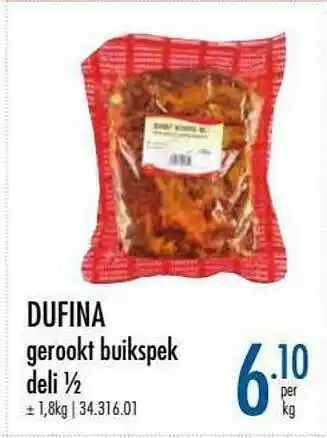 Horeca totaal Dufina Gerookt Buikspek Deli aanbieding