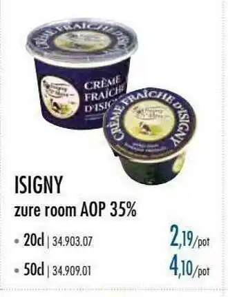 Horeca totaal Isigny Zure Room aanbieding