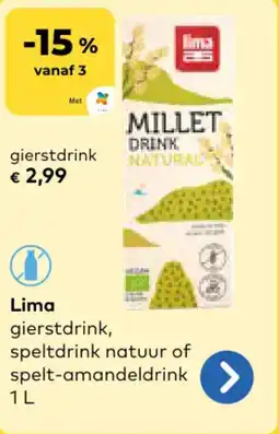 Bio Planet Lima gierstdrink aanbieding