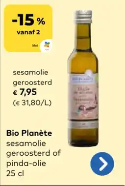 Bio Planet Bio Planète Sesamolie Geroosterd aanbieding