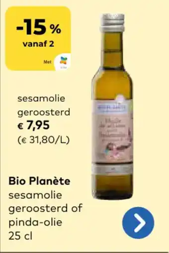 Bio Planet Bio Planète Sesamolie Geroosterd aanbieding