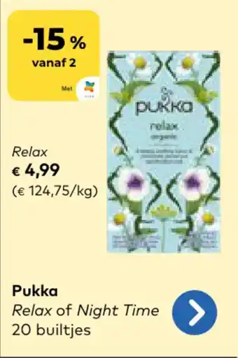 Bio Planet Pukka Relax aanbieding