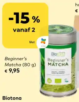 Bio Planet Biotona Beginner's Matcha aanbieding