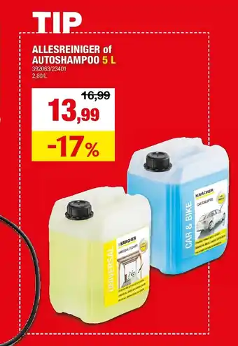 Hubo ALLESREINIGER of AUTOSHAMPOO 5 L aanbieding