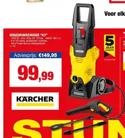 Hubo HOGEDRUKREINIGER “K3” aanbieding