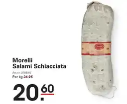 Sligro Morelli salami schiacciata aanbieding