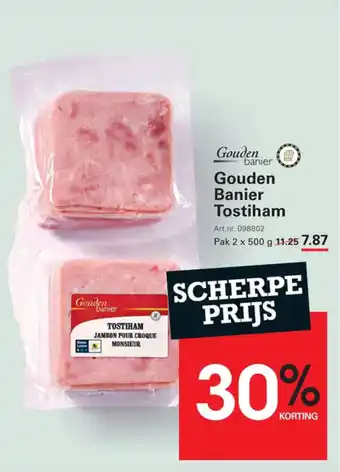 Sligro Gouden banier tostiham aanbieding