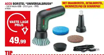 Hubo ACCU BORSTEL “UNIVERSALBRUSH” aanbieding